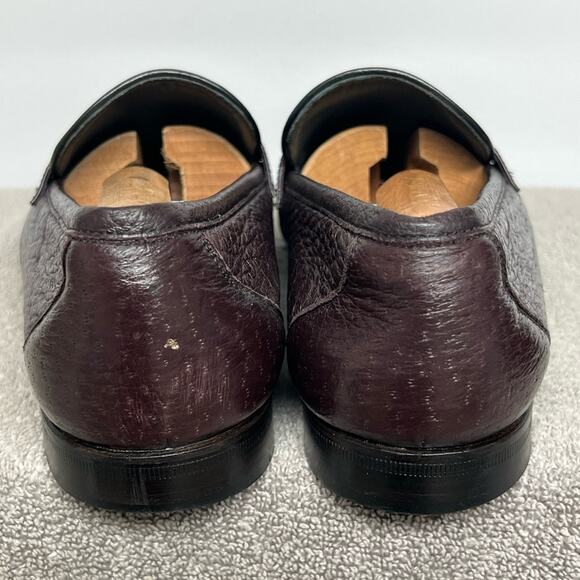 Moreschi 41849 Peccary & Calfskin Loafers Burgundy (SPECIAL ORDER) Men’s SZ 11 - Picture 6 of 10